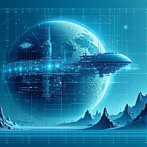 A Futuristic Spacecraft Floating In The Vastness Of Space