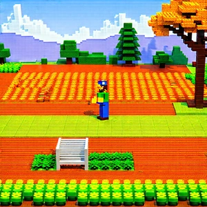 Lifestyle Voxel Art: Spring gardening during autumn