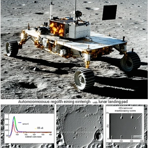 A Rover On The Moon, With A Large Antenna On Top Of It
