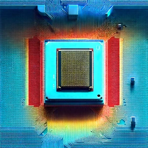 Close-up Of Microprocessor With Computer Chip