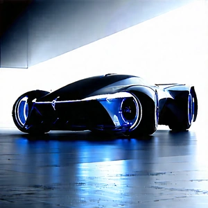 Innovative Electric Vehicle Design With Futuristic Parked