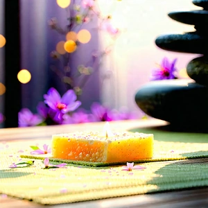 Lifestyle Flat Design: Wellness Scene With Aromatherapy With Small, Candle