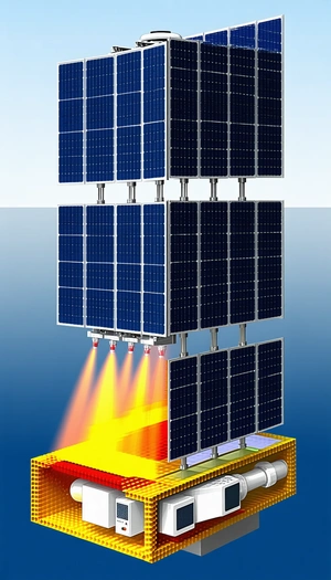 A Large Structure With Many Solar Panels Is Shown In The Image