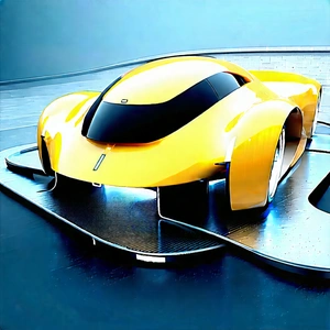 Innovative Electric Vehicle (design:1.48) With Yellow Sports