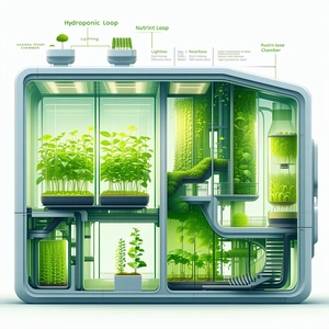 detailed illustration greenhouse