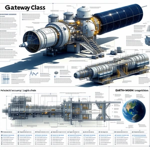 A Large Poster Is Displayed, Showcasing A Futuristic Space Station