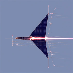 A Blue Background With A Red Line Running Through It