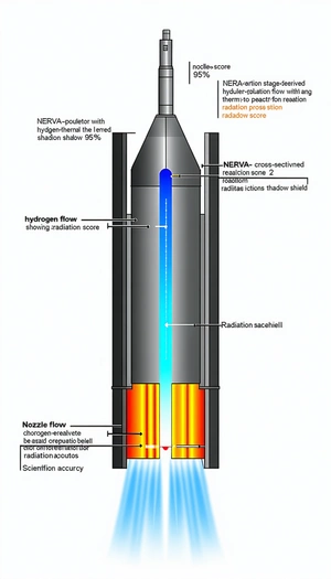 The Image Is A Diagram Of A Rocket Engine, Showing The Various Components And Their Functions