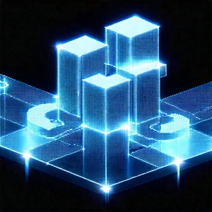 Blockchain Network Visualization With Blue White