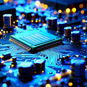 Close-up of electronic circuit