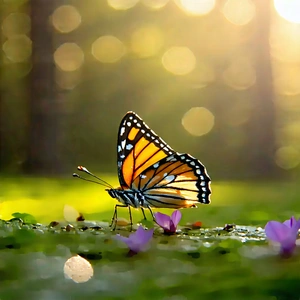 Nature Architectural Photography: Butterfly In Natural Habitat With Beautiful Butterfly