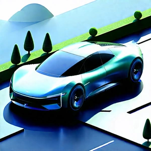 Innovative Electric Vehicle Design With Futuristic Drawing