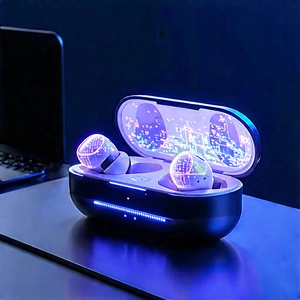 Wireless earbuds with holographic display