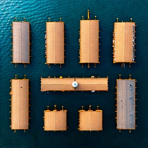 Urban Product Photography: Aerial view of harbor district