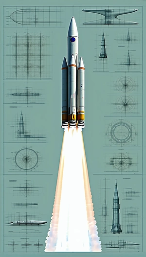 A Rocket Is Shown In A Series Of Diagrams, With The Main Focus On The Rocket's Engine