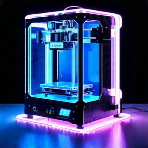 3d printer with neon accents