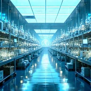 Entertainment Technology In Manufacturing Facility With Large, Well-lit