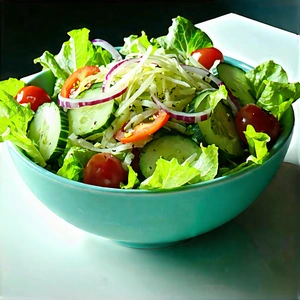 Lifestyle Hdr Photography: Fresh Salad Prepared With Artistic Presentation With Large Bowl
