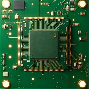 Circuit Board With Laser Scanning With Close-up Computer