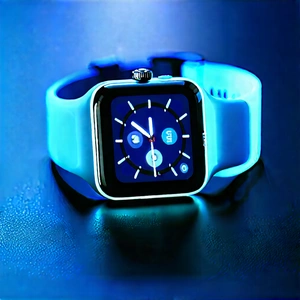 Smart Watch With Glowing Screen With Blue Watch