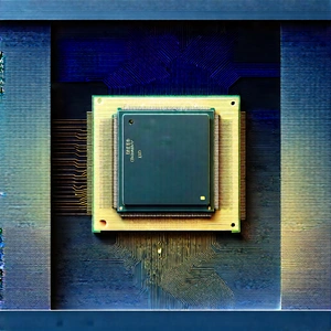 Close-up of microprocessor