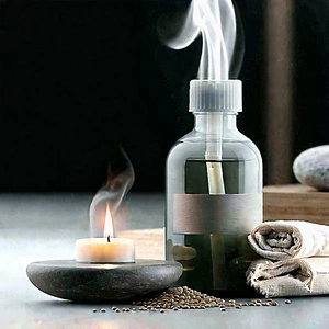 Lifestyle Editorial Photography: Wellness scene with aromatherapy
