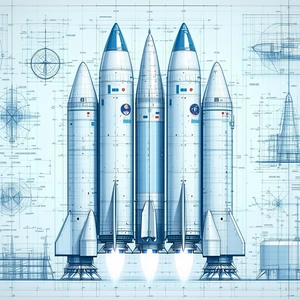 The Image Is A Blueprint Of A Rocket Ship, Showcasing Its Various Components
