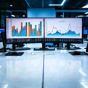 Financial technology in tech office