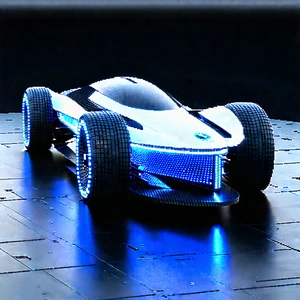 Innovative Electric Vehicle Design With Futuristic Blue