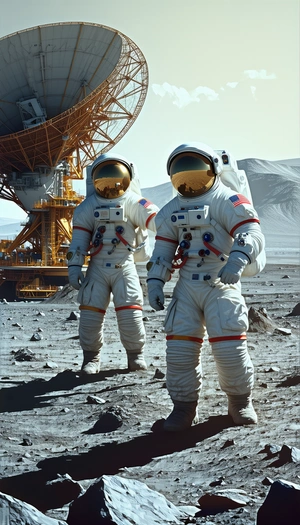 image, there astronauts wearing white