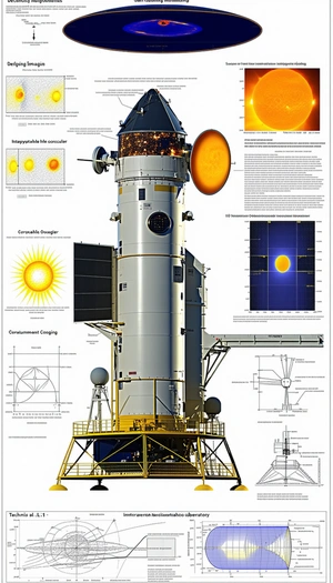 The Image Is A Poster That Features A Space Shuttle With A Large Dish On Top