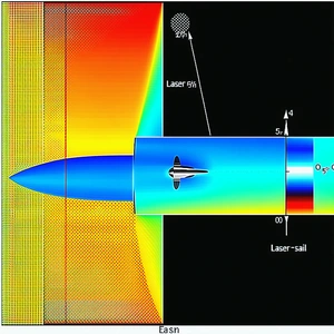 A Blue And White Jet Is Shown In A Graphic Representation