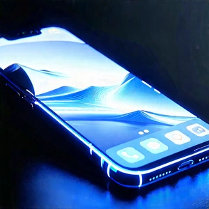Smartphone With Glowing Screen With Cell Phone