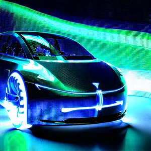Innovative Electric Vehicle Design With Futuristic Blue