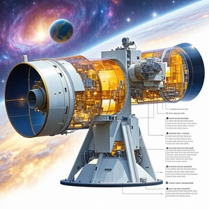 detailed illustration space station