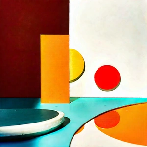 Abstract Concept Art: (minimalist:1.15) composition with complementary color palette