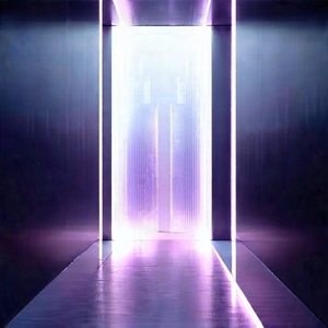 Futuristic Innovation Hub With Purple Hallway