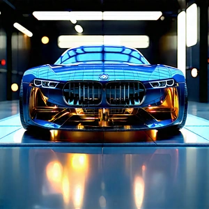 Automotive Technology In Modern Laboratory With Blue Sports