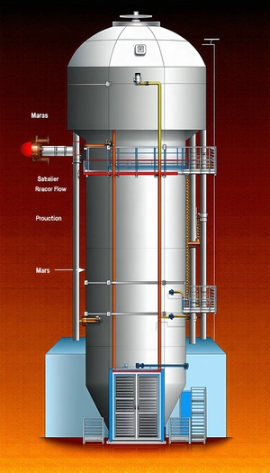 A Large Industrial Plant With A Tall Tower And A Pipe System
