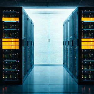 Futuristic Server Room With Image, There
