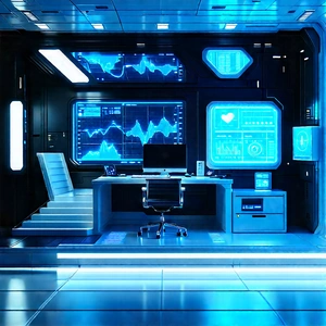 Futuristic Tech Startup Office With Image, There