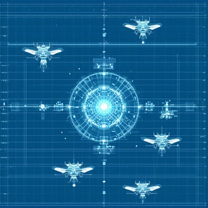 blueprint futuristic spacecraft