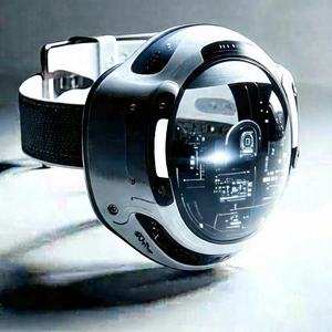 Innovative Wearable Device Design With Silver Black