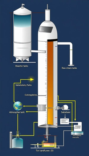 A Diagram Of A Chemical Plant, With A Focus On The Process Of Creating A Chemical Compound