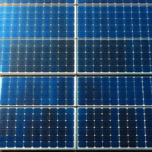 Solar panel with laser scanning