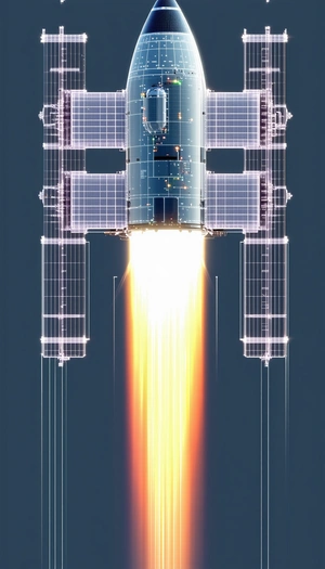 A Rocket Is Shown In A Close-up View, With Its Engine And Exhaust Visible