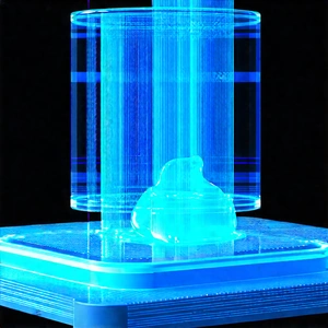 Healthcare Technology In Manufacturing Facility With Blue White
