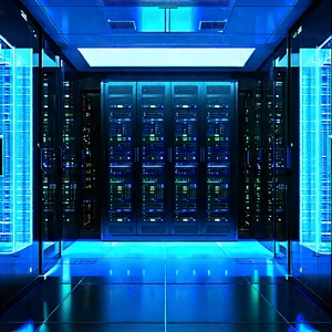 Futuristic Server Room With Image, There