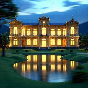 Urban Tilt-shift Photography: Historic (building:1.16) With Dramatic Lighting With Large, Ornate