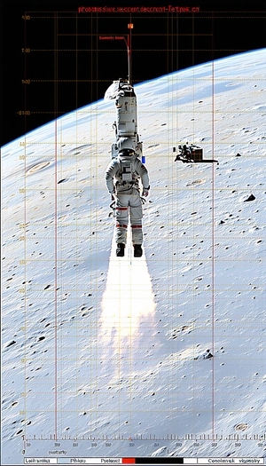 A Space Shuttle Is Flying Through The Air, With A Rocket Booster Attached To Its Back